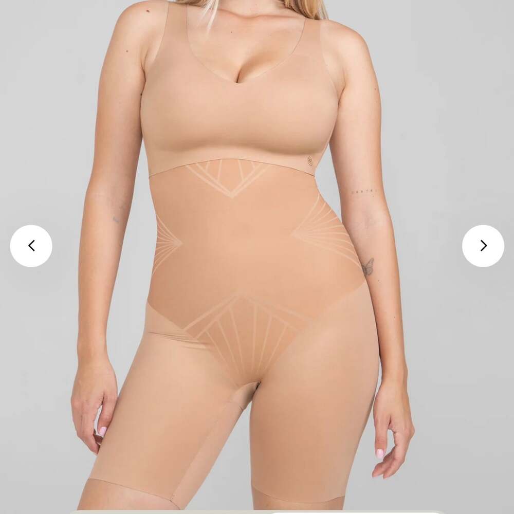 Honeylove ShadowSculpt High Waist Shorts 1X Sand NWT Shapewear Sculpting